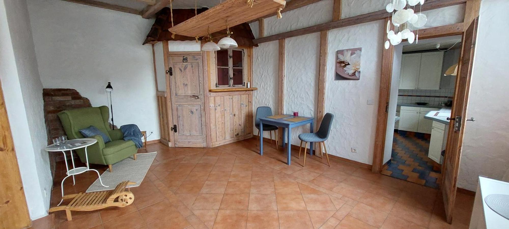 Auszeit Wohnung Hof Narla Bahnsdorf Bagian luar foto